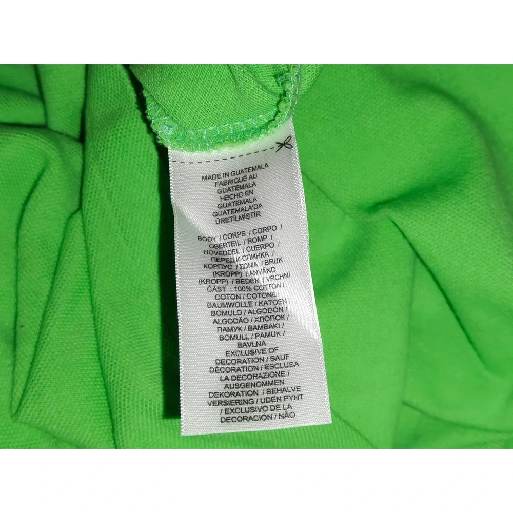 Polo Ralph Lauren Mens Custom Slim Fit Green Cotton Pique Polo Shirt Size M